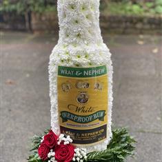 花瓶・フラワースタンド invisible ink Bottles for Dead flowers Bottle of Wray & Nephew Funeral Tribute 3D