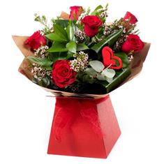 Valentines 6 Rose Bouquet 