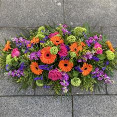 Vibrant Spray With Cerise Roses